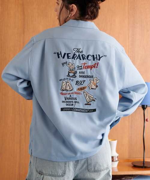 POWER TO THE PEOPLE（パワートゥーザピープル）の「オバケ刺繍シャツ（シャツ/ブラウス・メンズ・A/アイボリー/ブルーグレー/ブラック・LARGE/X-LARGE/MEDIUM）」の8枚目の写真