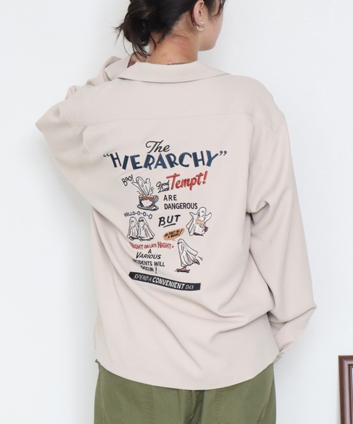 POWER TO THE PEOPLE（パワートゥーザピープル）の「オバケ刺繍シャツ（シャツ/ブラウス・メンズ・A/アイボリー/ブルーグレー/ブラック・LARGE/X-LARGE/MEDIUM）」の17枚目の写真