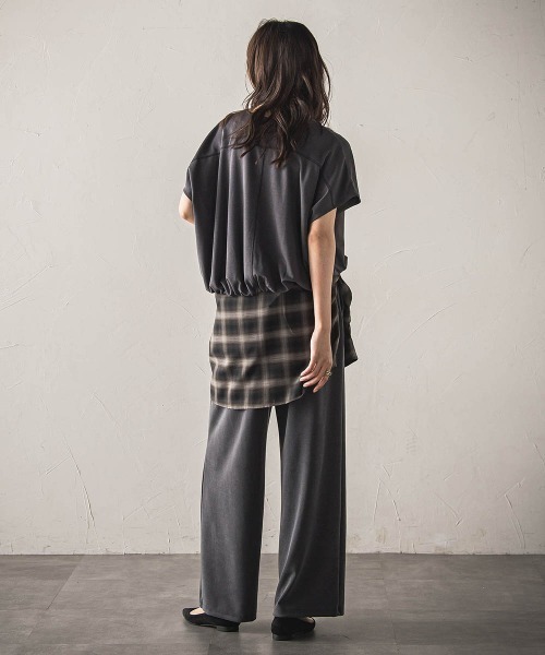 MAYSON GREY(メイソングレイ)の「とろみジャージーワイドパンツ≪セットアップ対応≫(その他パンツ・レディース・チャコールグレー/ブラック/キャメル・M)」の14枚目の写真