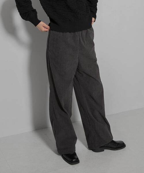 EKAL(エカル)の「SOLOTEX コーデュロイイージーパンツ(その他パンツ・レディース・グレー系その他/ブラック・ONE)」の13枚目の写真