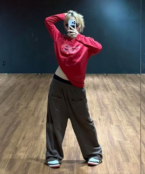 KIKOZY(キコジ)の「Motion ワイドスウェットパンツ_ブラウン(スウェットパンツ・レディース・その他・FREE)」の6枚目の写真