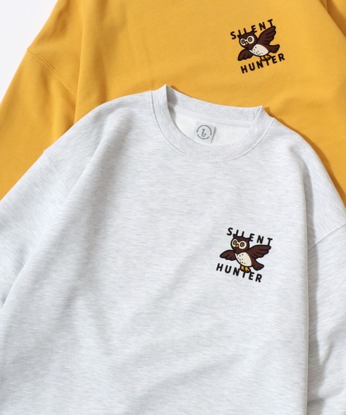 Lazar(ラザル)の「Animal Flocky Sweat/オーバーサイズ 裏毛 アニマル柄 カレッジ フロッキープリント スウェット トレーナー/レディース メンズ(スウェット・レディース・グレー系その他2/マスタード/ブラウン/ブラック/グレー系その他/アッシュグレー・M/L)」の1枚目の写真