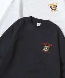 Animal Flocky Sweat/オーバーサイズ 裏毛 アニマル柄 カレッジ フロッキープリント スウェット トレーナー/レディース メンズ