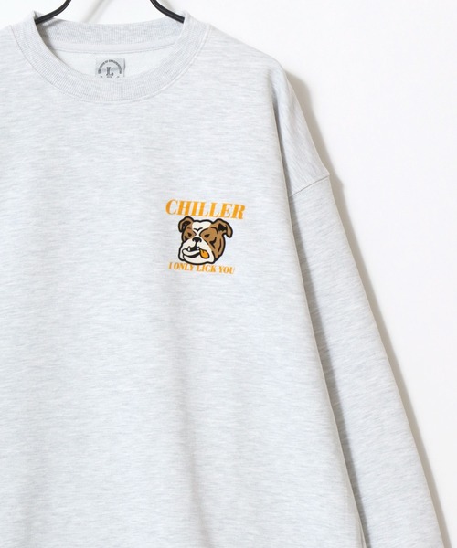 Lazar(ラザル)の「Animal Flocky Sweat/オーバーサイズ 裏毛 アニマル柄 カレッジ フロッキープリント スウェット トレーナー/レディース メンズ(スウェット・レディース・グレー系その他2/マスタード/ブラウン/ブラック/グレー系その他/アッシュグレー・M/L)」の14枚目の写真