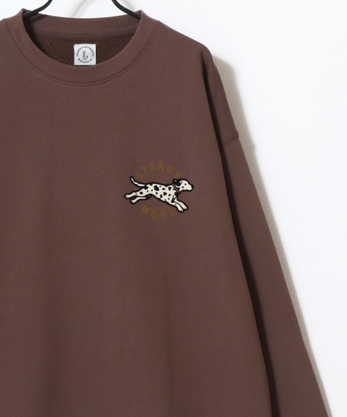 Lazar(ラザル)の「Animal Flocky Sweat/オーバーサイズ 裏毛 アニマル柄 カレッジ フロッキープリント スウェット トレーナー/レディース メンズ(スウェット・レディース・グレー系その他2/マスタード/ブラウン/ブラック/グレー系その他/アッシュグレー・M/L)」の15枚目の写真