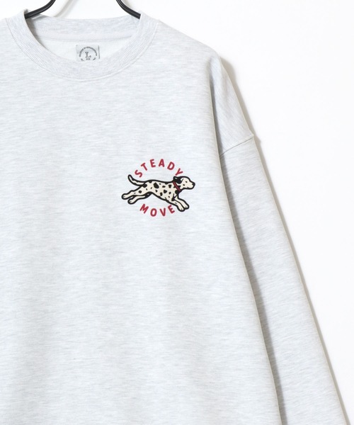 Lazar(ラザル)の「Animal Flocky Sweat/オーバーサイズ 裏毛 アニマル柄 カレッジ フロッキープリント スウェット トレーナー/レディース メンズ(スウェット・レディース・グレー系その他2/マスタード/ブラウン/ブラック/グレー系その他/アッシュグレー・M/L)」の13枚目の写真