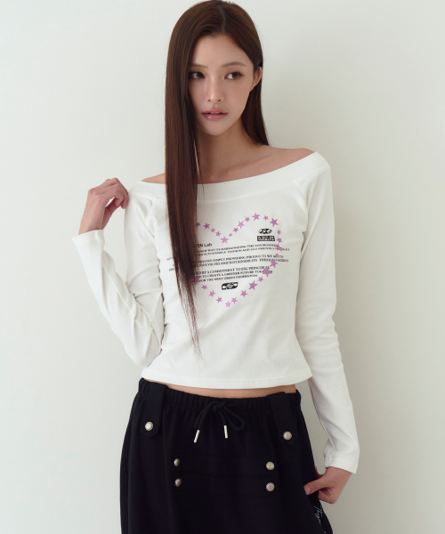 THE GREEN LAB（ザグリーンラボ）の「オフショルダー ステラ ロングスリーブ [ホワイト]（Tシャツ/カットソー・レディース・その他・FREE）」の3枚目の写真