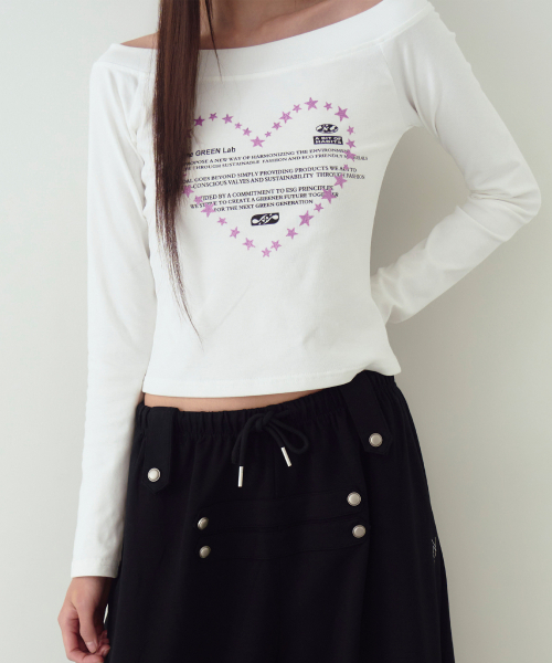 THE GREEN LAB（ザグリーンラボ）の「オフショルダー ステラ ロングスリーブ [ホワイト]（Tシャツ/カットソー・レディース・その他・FREE）」の4枚目の写真