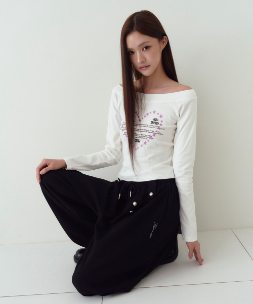 THE GREEN LAB（ザグリーンラボ）の「オフショルダー ステラ ロングスリーブ [ホワイト]（Tシャツ/カットソー・レディース・その他・FREE）」の9枚目の写真