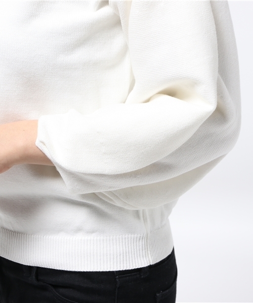 mystic(ミスティック)の「【mystic】袖ボリュームニット(ニット/セーター・レディース・オフホワイト/キャメル/ライトグレー・フリ-)」の6枚目の写真