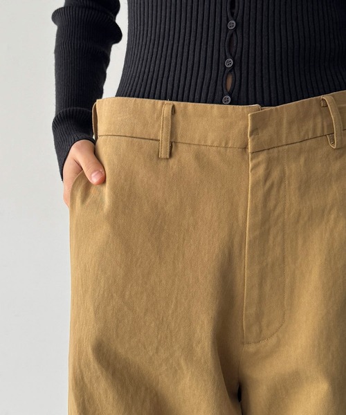 CANAL JEAN（キャナルジーン）の「HARING　ワイドチノパンツ（その他パンツ・レディース・ベージュ・MEDIUM/SMALL/X-SMALL）」の9枚目の写真