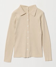 ポリエステルブレンド ２WAY シャツカーディガン ウォッシャブル
