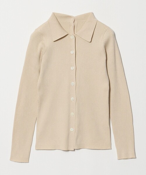 BEAUTY&YOUTH UNITED ARROWS(ビューティーアンドユースユナイテッドアローズ)の「ポリエステルブレンド 2WAY シャツカーディガン ウォッシャブル(カーディガン/ボレロ・レディース・モカ/オフホワイト/ダークグレー・FREE)」の2枚目の写真