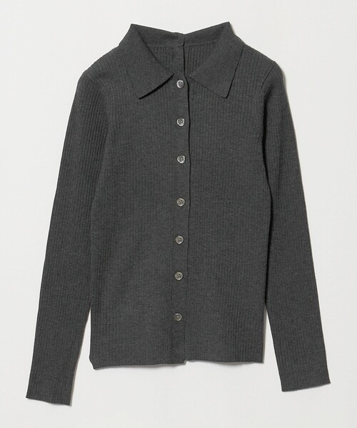 BEAUTY&YOUTH UNITED ARROWS(ビューティーアンドユースユナイテッドアローズ)の「ポリエステルブレンド 2WAY シャツカーディガン ウォッシャブル(カーディガン/ボレロ・レディース・モカ/オフホワイト/ダークグレー・FREE)」の3枚目の写真
