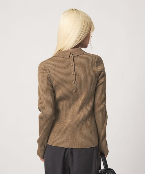BEAUTY&YOUTH UNITED ARROWS(ビューティーアンドユースユナイテッドアローズ)の「ポリエステルブレンド 2WAY シャツカーディガン ウォッシャブル(カーディガン/ボレロ・レディース・モカ/オフホワイト/ダークグレー・FREE)」の5枚目の写真