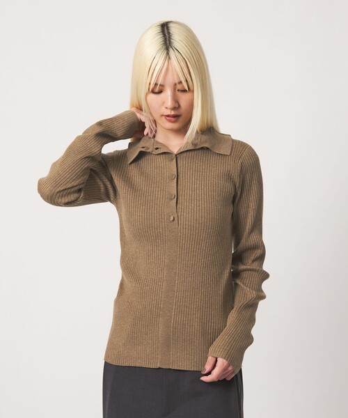 BEAUTY&YOUTH UNITED ARROWS(ビューティーアンドユースユナイテッドアローズ)の「ポリエステルブレンド 2WAY シャツカーディガン ウォッシャブル(カーディガン/ボレロ・レディース・モカ/オフホワイト/ダークグレー・FREE)」の7枚目の写真