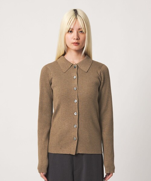 BEAUTY&YOUTH UNITED ARROWS(ビューティーアンドユースユナイテッドアローズ)の「ポリエステルブレンド 2WAY シャツカーディガン ウォッシャブル(カーディガン/ボレロ・レディース・モカ/オフホワイト/ダークグレー・FREE)」の9枚目の写真