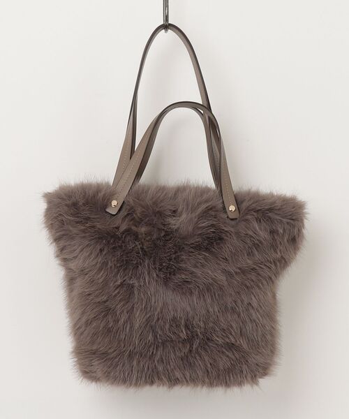 quaranciel（カランシエル）の「FUR 2WAY TOTE（トートバッグ・レディース・ダークグレー/ライトグレー・ONE SIZE）」の2枚目の写真