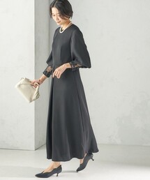【SHIPS別注】kaene:〈洗濯機可能〉袖 レース フロント タック ワンピース(セレモニー対応可)