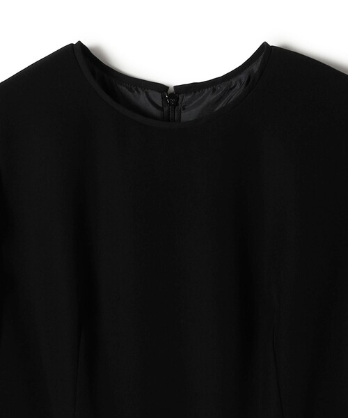 kaene（カエン）の「【SHIPS別注】kaene:〈洗濯機可能〉袖 レース フロント タック ワンピース（セレモニー対応可）（ワンピース・レディース・ブラック・ONE SIZE）」の4枚目の写真