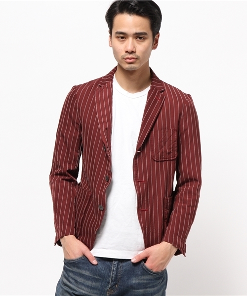 08sircus（ゼロエイトサーカス）の「08sircus シルク混ストライプ 