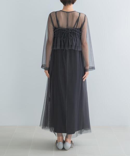 URBAN RESEARCH ROSSO WOMEN(アーバンリサーチ ロッソ)の「チュールキャミソールsetドレス(ワンピース・レディース・ライトブルー/チャコールグレー・FREE)」の10枚目の写真