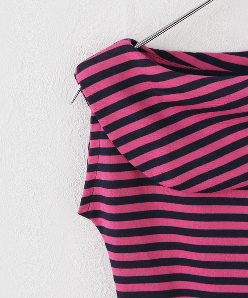 Oriens JOURNAL STANDARD(オリエンス ジャーナルスタンダード)の「【OMO/オモ】Stripes Boat Neck Top - Buttercup(Tシャツ/カットソー・レディース・グリーン・FREE)」の3枚目の写真