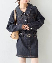 デニムミニワンピース