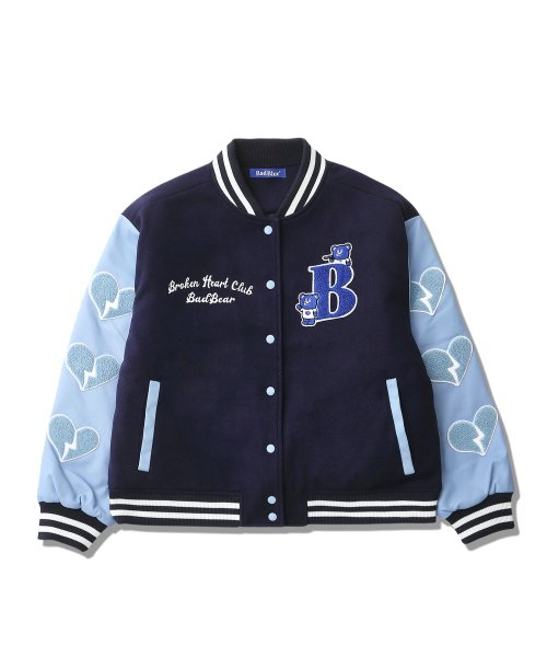 BadBlue(バッドブルー)の「BadBear Varsity Jacket Navy(スタジャン・レディース・その他・2)」の1枚目の写真