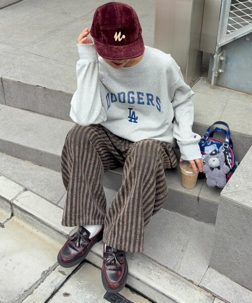 CIAOPANIC TYPY(チャオパニックティピー)の「【UNISEX】【ウエストゴムで楽ちん】ストライプイージーパンツ(その他パンツ・レディース・ネイビー/ホワイト/ブラウン・MEDIUM/LARGE)」の12枚目の写真