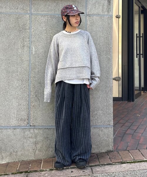 CIAOPANIC TYPY(チャオパニックティピー)の「【UNISEX】【ウエストゴムで楽ちん】ストライプイージーパンツ(その他パンツ・レディース・ネイビー/ホワイト/ブラウン・MEDIUM/LARGE)」の18枚目の写真