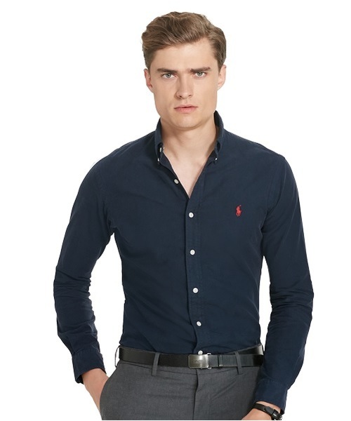 POLO RALPH LAUREN(ポロ ラルフ ローレン)の「ガーメントダイド オックスフォードシャツ(シャツ/ブラウス・メンズ・ネイビー/グリーン/ブラック/レッド系1/グレー・X-LARGE/LARGE/SMALL/X-SMALL/MEDIUM)」の4枚目の写真