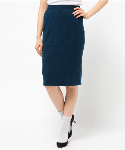 N.（N. Natural Beauty Basic）（エヌエヌナチュラルビューティーベーシック）の「ワイドリブセットアップ スカート（スカート・レディース・ブラウン/ボルドー/グレー/ブルー/ブラック・MEDIUM）」の13枚目の写真