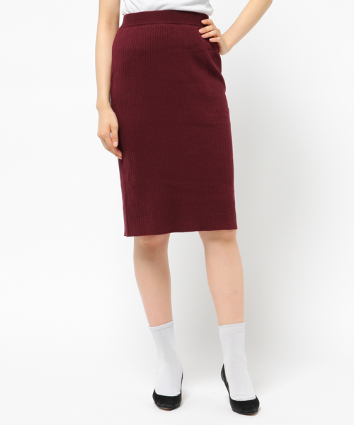 N.（N. Natural Beauty Basic）（エヌエヌナチュラルビューティーベーシック）の「ワイドリブセットアップ スカート（スカート・レディース・ブラウン/ボルドー/グレー/ブルー/ブラック・MEDIUM）」の15枚目の写真