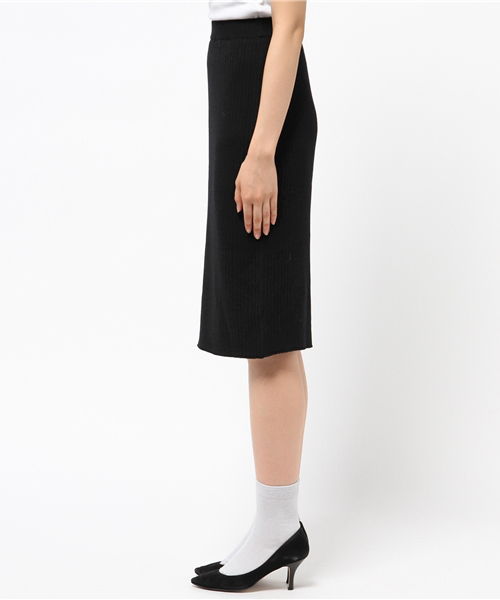 N.（N. Natural Beauty Basic）（エヌエヌナチュラルビューティーベーシック）の「ワイドリブセットアップ スカート（スカート・レディース・ブラウン/ボルドー/グレー/ブルー/ブラック・MEDIUM）」の7枚目の写真