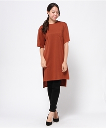 VENCEEXCHANGE | ディープスリット5分袖T          (Tシャツ/カットソー)