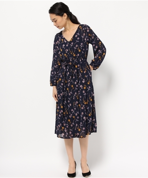 archives（アルシーヴ）の「フラワーシフォンキャミ付きMIXワンピース（ワンピース・レディース・ブラック/ネイビー・MEDIUM）」の15枚目の写真