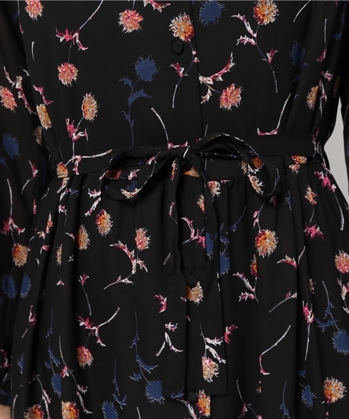 archives（アルシーヴ）の「フラワーシフォンキャミ付きMIXワンピース（ワンピース・レディース・ブラック/ネイビー・MEDIUM）」の10枚目の写真