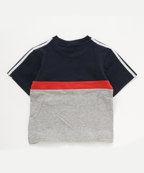adidas（アディダス）の「オリジナルス Tシャツ[TREFOIL TEE]（Tシャツ/カットソー・キッズ・ブルー/グレー×ホワイト・90/110/100/120）」の3枚目の写真