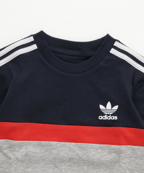 adidas（アディダス）の「オリジナルス Tシャツ[TREFOIL TEE]（Tシャツ/カットソー・キッズ・ブルー/グレー×ホワイト・90/110/100/120）」の4枚目の写真