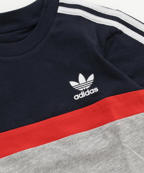 adidas（アディダス）の「オリジナルス Tシャツ[TREFOIL TEE]（Tシャツ/カットソー・キッズ・ブルー/グレー×ホワイト・90/110/100/120）」の5枚目の写真