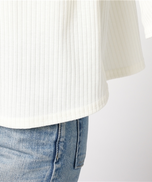 WHO'S WHO gallery（フーズフーギャラリー）の「テレコレースアッププルオーバー（Tシャツ/カットソー・レディース・ホワイト/ブラック・FREE）」の8枚目の写真