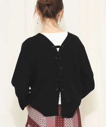 NINE | 【NINE】《STUDIOUS別注》バックレースアップニット(ニット/セーター)