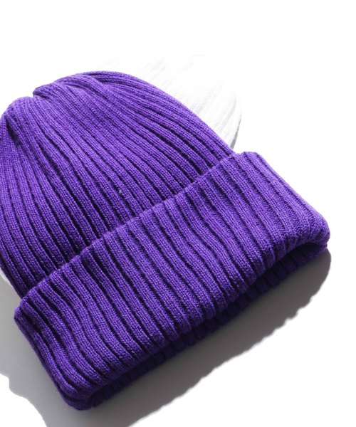 WEGO（ウィゴー）の「WEGO/リブニットキャップ（ニットキャップ/ビーニー・メンズ・ブラック/ネイビー/ワイン/杢グレー/レッド/パープル/ホワイト・FREE）」の6枚目の写真
