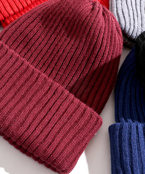WEGO（ウィゴー）の「WEGO/リブニットキャップ（ニットキャップ/ビーニー・メンズ・ブラック/ネイビー/ワイン/杢グレー/レッド/パープル/ホワイト・FREE）」の7枚目の写真
