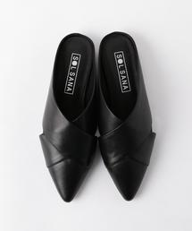 Lepidos | ＜SOL SANA＞レザークロスフラットミュール(サンダル)