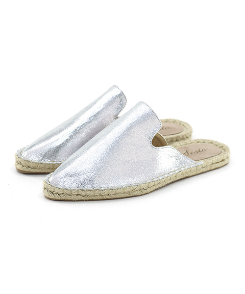 SESTO（セスト）の「ジュートソールのポインテッドトゥバブーシュスリッパサンダル/ぺたんこミュール/リラックスサンダル（サンダル・レディース・ブラック/ブラック系その他/ラベンダー/シルバー/グリーン/ベージュ/ホワイト・37/39/38/36）」の12枚目の写真