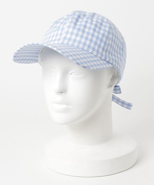 WEGO（ウィゴー）の「WEGO/ギンガムリボンキャップ（キャップ・レディース・ブラック/レッド/サックスブルー・FREE）」の3枚目の写真