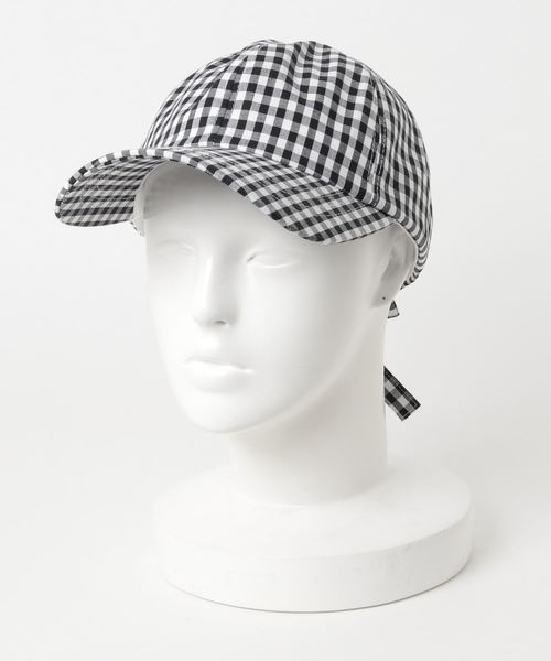 WEGO（ウィゴー）の「WEGO/ギンガムリボンキャップ（キャップ・レディース・ブラック/レッド/サックスブルー・FREE）」の2枚目の写真