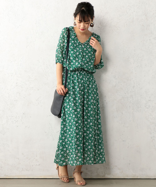 Cheek（チーク）の「花柄シフォンフリルブラウス（シャツ/ブラウス・レディース・ホワイト/ブラック/グリーン・MEDIUM）」の12枚目の写真